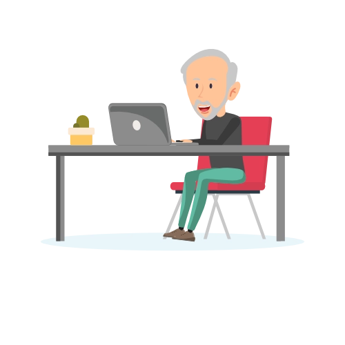 Pati&euml;nt vult thuis op laptop een follow-up vragenlijst in van ConsultAssistent ter voorbereiding op controle-afspraak.