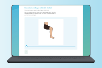 Bewegend plaatje in Orthopedie module van ConsultAssistent op computerscherm