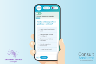 Telefoonscherm met digitale PEM voor Ommelander Ziekenhuis Groningen